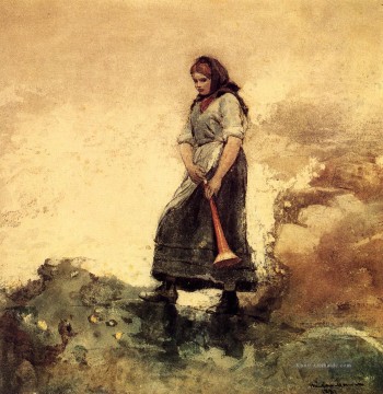  realismus - Tochter der Küstenwache Realismus Marinemaler Winslow Homer